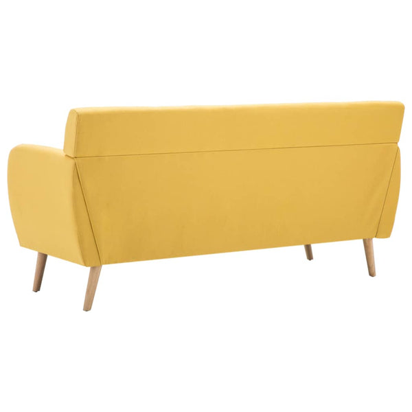 vidaXL 3-Seater Sofa Fabric 172x70x82 cm Yellow
