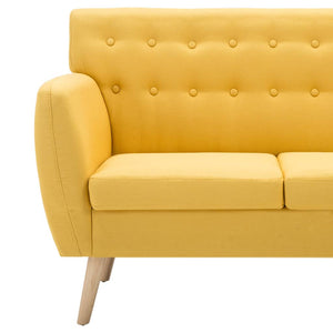 vidaXL 3-Seater Sofa Fabric 172x70x82 cm Yellow