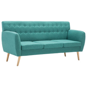 vidaXL 3-Seater Sofa Fabric 172x70x82 cm Green