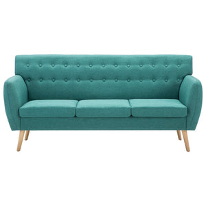 vidaXL 3-Seater Sofa Fabric 172x70x82 cm Green