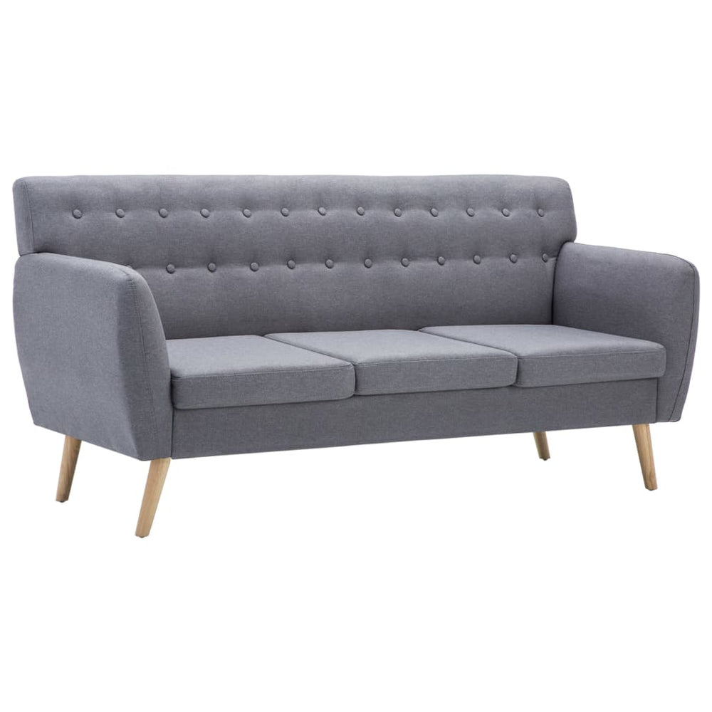 vidaXL 3-Seater Sofa Fabric 172x70x82 cm Light Grey