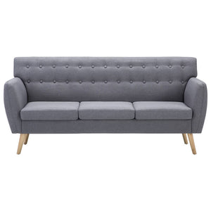 vidaXL 3-Seater Sofa Fabric 172x70x82 cm Light Grey