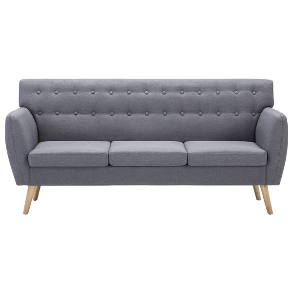 vidaXL 3-Seater Sofa Fabric 172x70x82 cm Light Grey