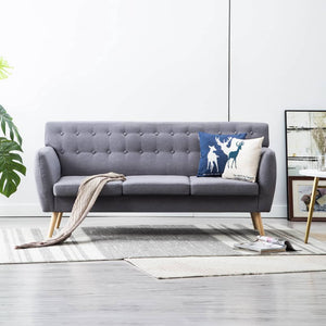 vidaXL 3-Seater Sofa Fabric 172x70x82 cm Light Grey