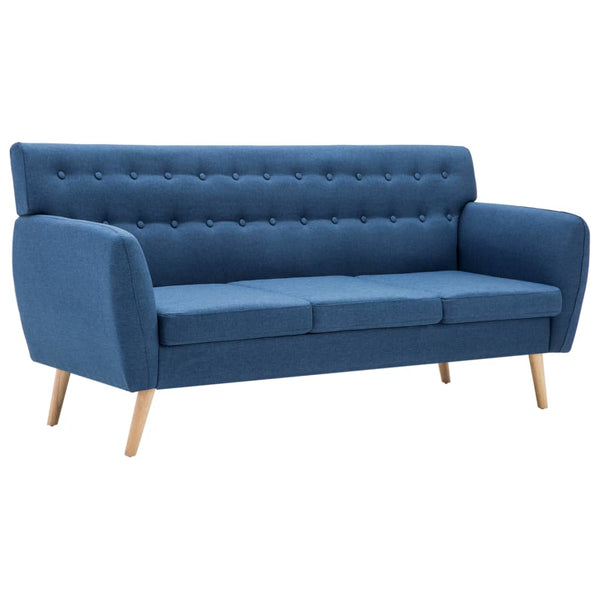 vidaXL 3-Seater Sofa Fabric 172x70x82 cm Blue