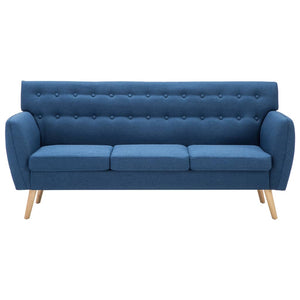 vidaXL 3-Seater Sofa Fabric 172x70x82 cm Blue
