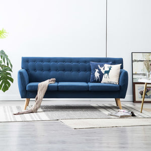 vidaXL 3-Seater Sofa Fabric 172x70x82 cm Blue