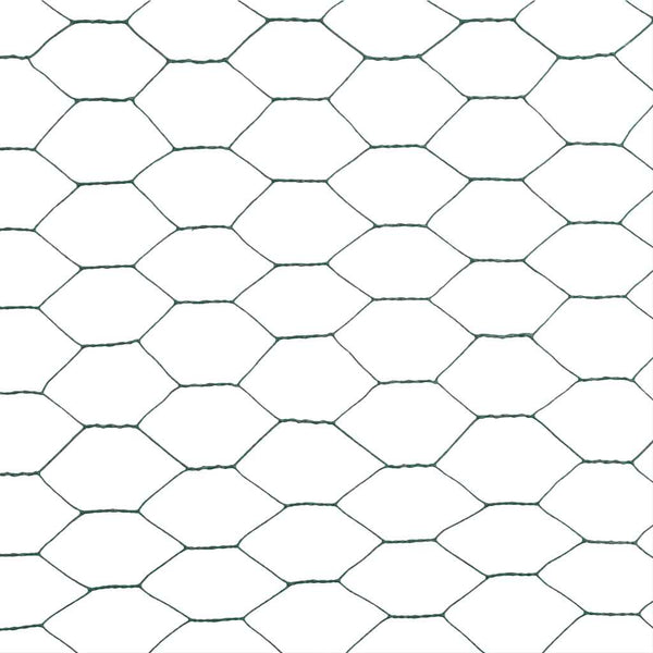 vidaXL Wire Fence Steel with PVC Coating 25x1.5 m Green