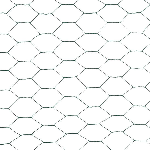 vidaXL Wire Mesh Fence Steel with PVC Coating 25x1.2 m Green