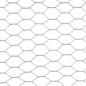 vidaXL Wire Fence Steel with PVC Coating 25x1.5 m Green