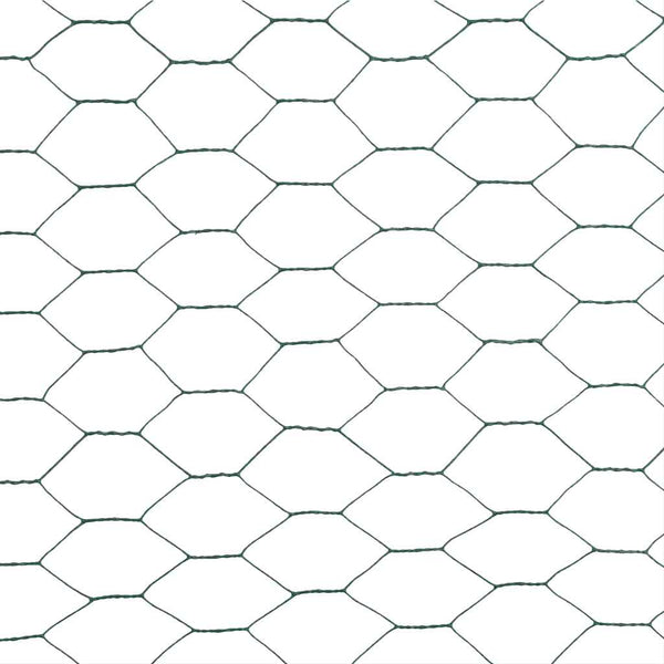 vidaXL Wire Fence Steel with PVC Coating 25x1.5 m Green