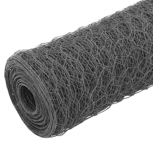 vidaXL Wire Mesh Fence Steel with PVC Coating 25x0.75 m Grey