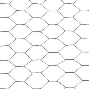 vidaXL Wire Fence Steel with PVC Coating 25x1.2 m Grey