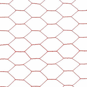 vidaXL Wire Mesh Fence Steel with PVC Coating 25x1 m Red