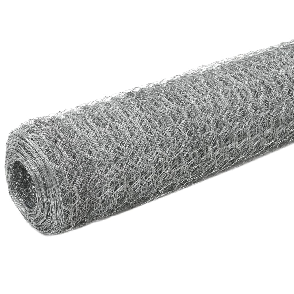 vidaXL Wire Fence Galvanized Steel 25x1.5 m Silver