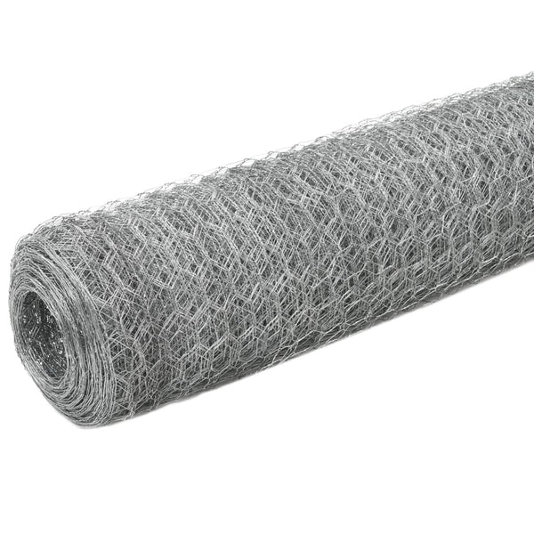vidaXL Wire Fence Galvanized Steel 25x1.5 m Silver