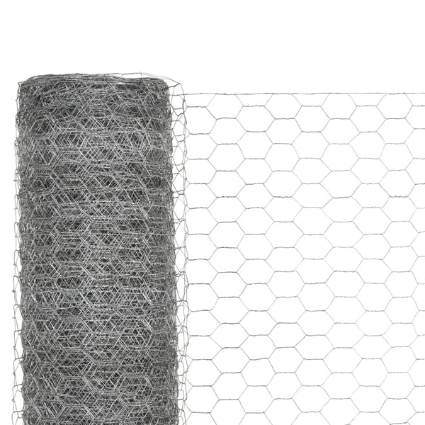 vidaXL Wire Fence Galvanized Steel 25x1.5 m Silver