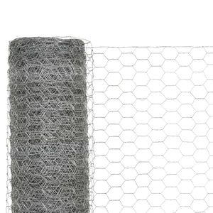 vidaXL Wire Fence Galvanized Steel 25x1.5 m Silver