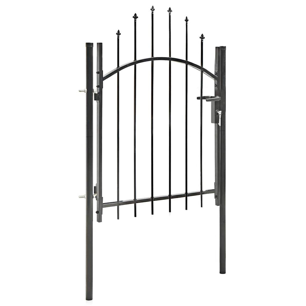vidaXL Garden Gate Woerden Steel 1x1 m Black