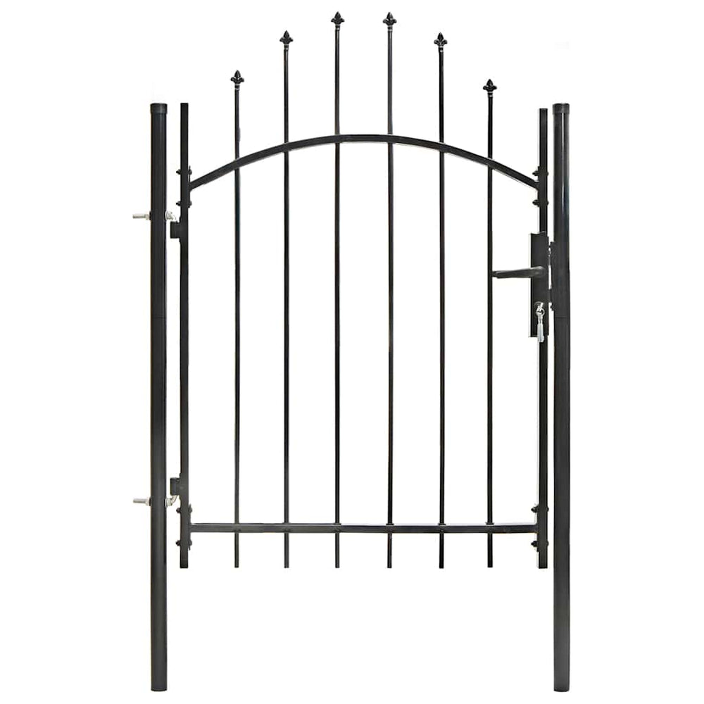 vidaXL Garden Gate Woerden Steel 1x1 m Black