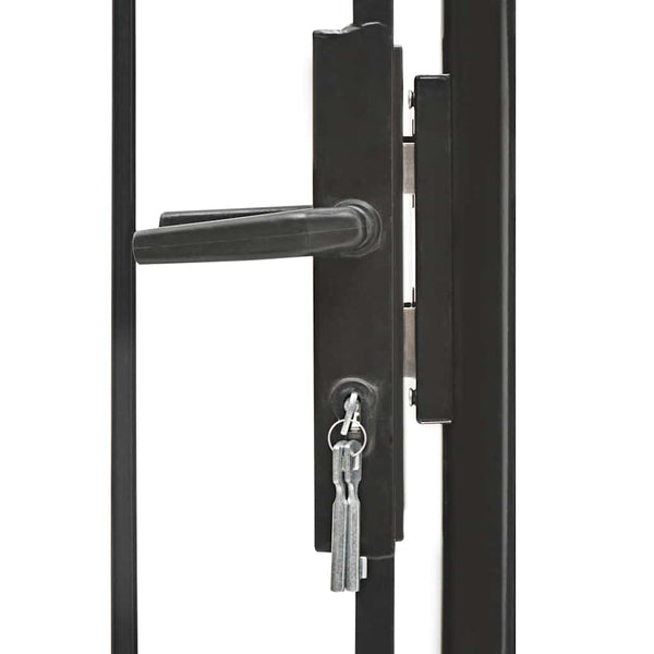 vidaXL Garden Gate Woerden Steel 1x1 m Black