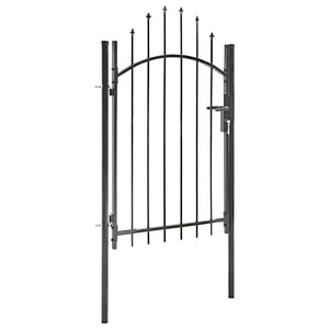 vidaXL Garden Gate Woerden Steel 1x1.5 m Black