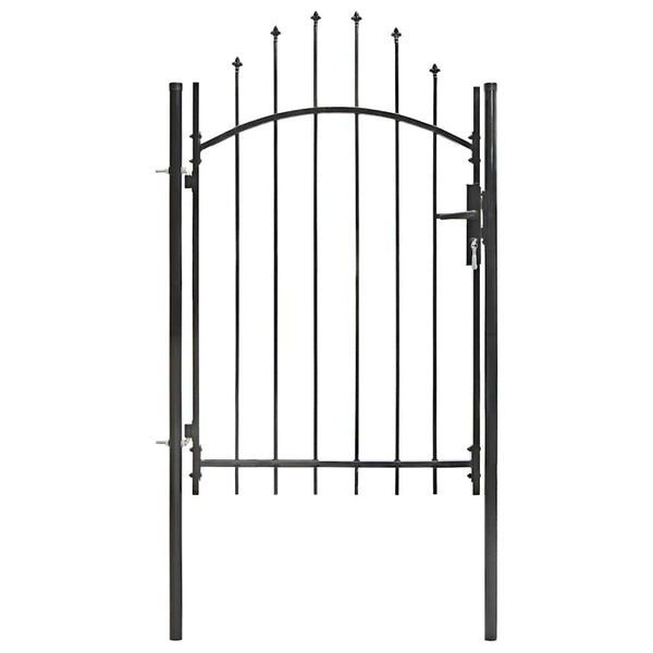 vidaXL Garden Gate Woerden Steel 1x1.5 m Black