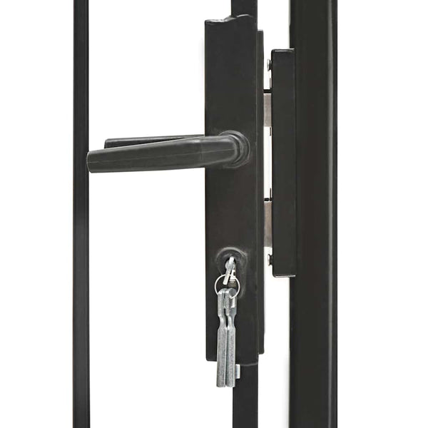 vidaXL Garden Gate Woerden Steel 1x1.5 m Black