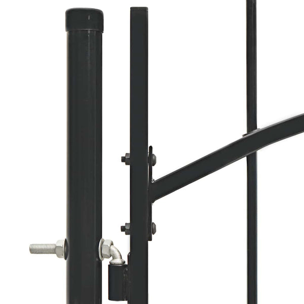 vidaXL Garden Gate Woerden Steel 1x1.5 m Black