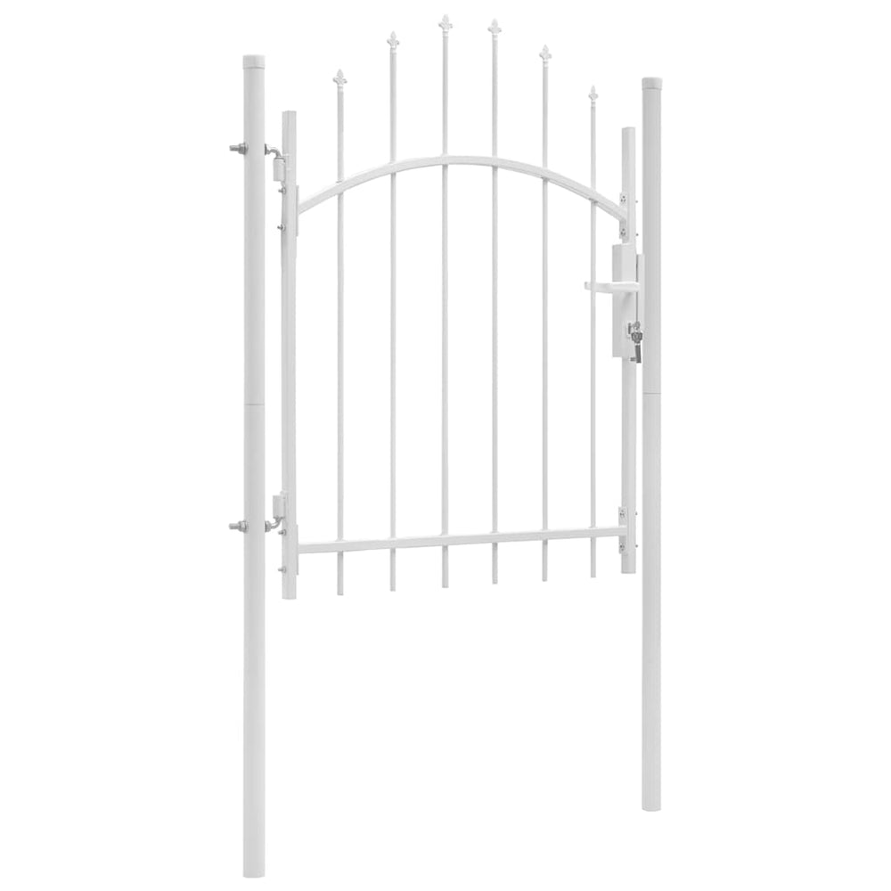 vidaXL Garden Gate Woerden Steel 1x1.25 m White