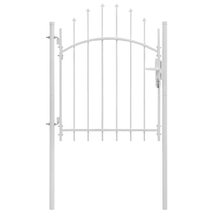 vidaXL Garden Gate Woerden Steel 1x1.25 m White