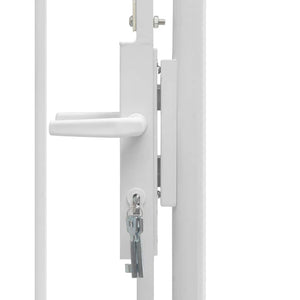 vidaXL Garden Gate Woerden Steel 1x1.25 m White