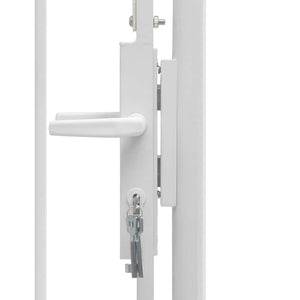 vidaXL Garden Gate Woerden Steel 1x2.25 m White
