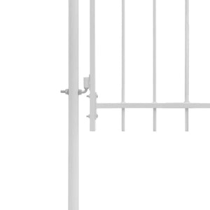 vidaXL Garden Gate Woerden Steel 1x2.45 m White