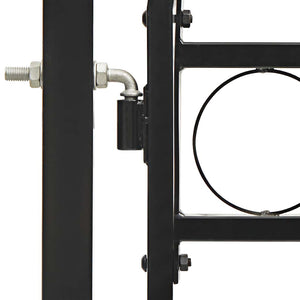 vidaXL Garden Gate ASSEN Double Door with Arched Top Steel 300 x 150 cm