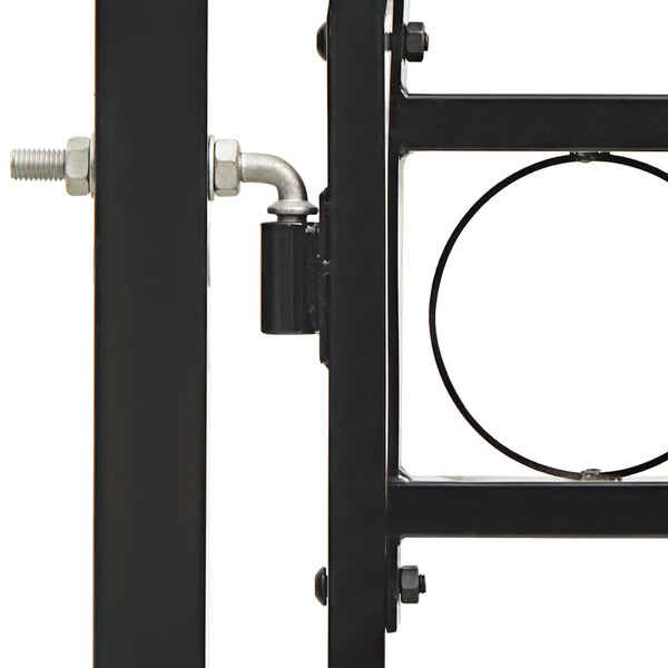 vidaXL Garden Gate ASSEN Double Door with Arched Top Steel 300 x 150 cm