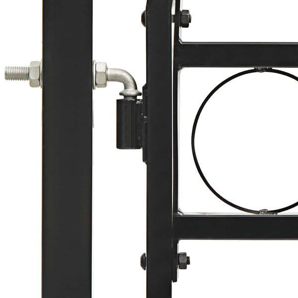vidaXL Fence Gate ASSEN Double Gate with Arch Top Steel 400 x 200 cm
