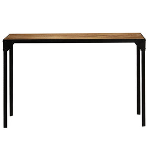 vidaXL Dining Table Rough Solid Mango Wood and Steel 120 cm