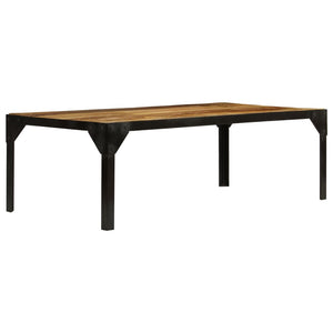 vidaXL Coffee Table Rough Solid Mango Wood and Steel 110 cm