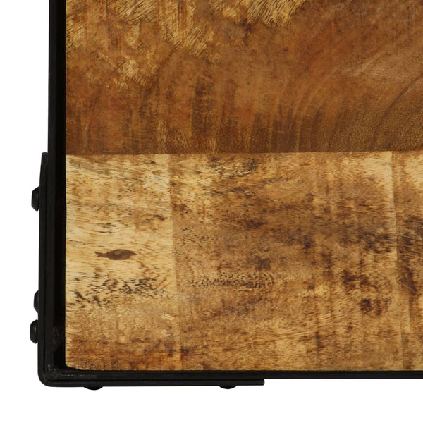 vidaXL Coffee Table Rough Solid Mango Wood and Steel 110 cm