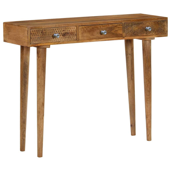 vidaXL Console Table Solid Mango Wood 102 x 30 x 79 cm
