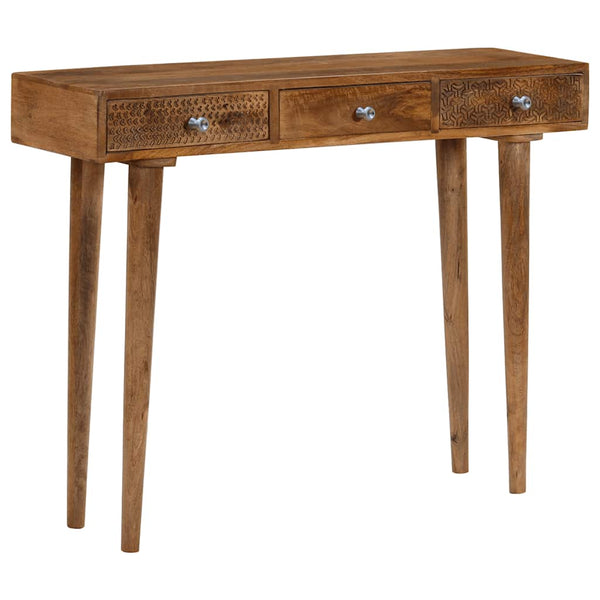 vidaXL Console Table Solid Mango Wood 102 x 30 x 79 cm