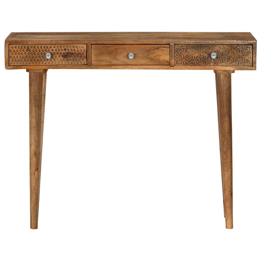 vidaXL Console Table Solid Mango Wood 102 x 30 x 79 cm