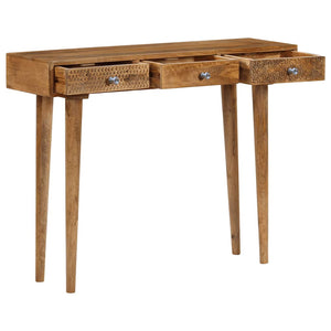 vidaXL Console Table Solid Mango Wood 102 x 30 x 79 cm