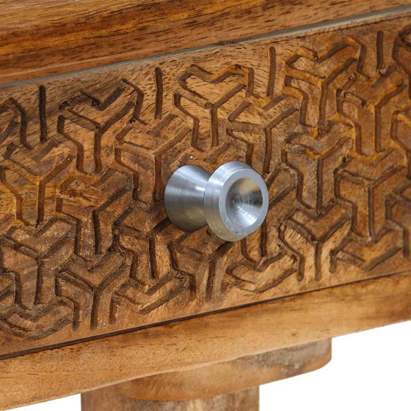 vidaXL Console Table Solid Mango Wood 102 x 30 x 79 cm