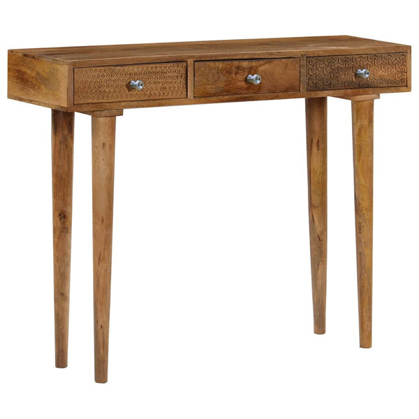 vidaXL Console Table Solid Mango Wood 102 x 30 x 79 cm