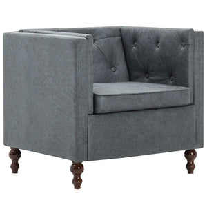 vidaXL Armchair Grey Fabric