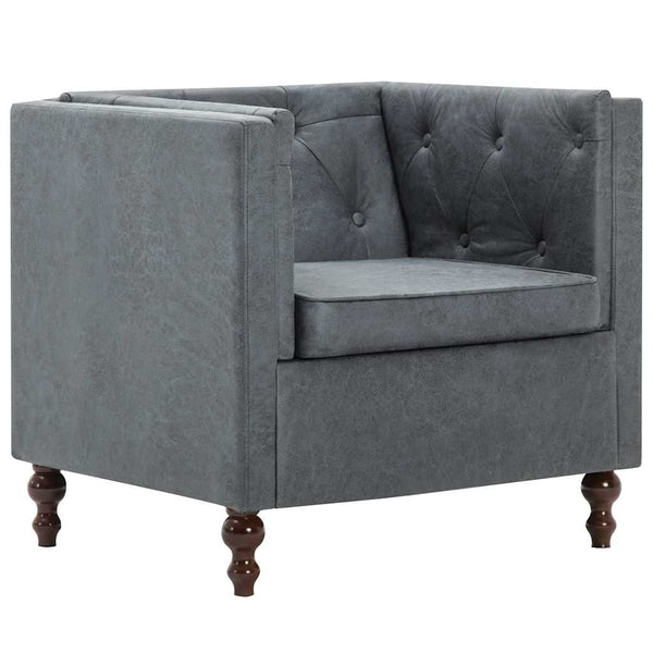 vidaXL Armchair Grey Fabric