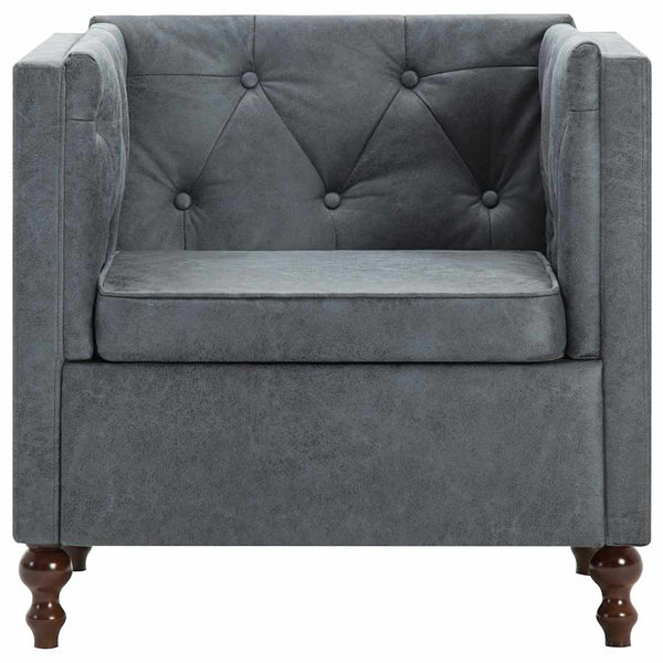vidaXL Armchair Grey Fabric