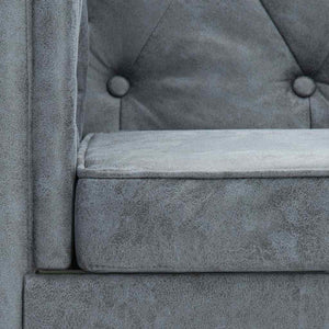 vidaXL Armchair Grey Fabric